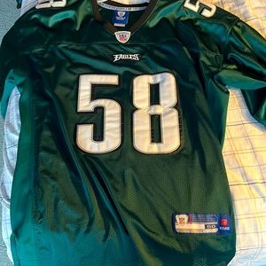 Trent Cole #58 Philadelphia Eagles NFL Black Reebok Jersey Mens XL/50